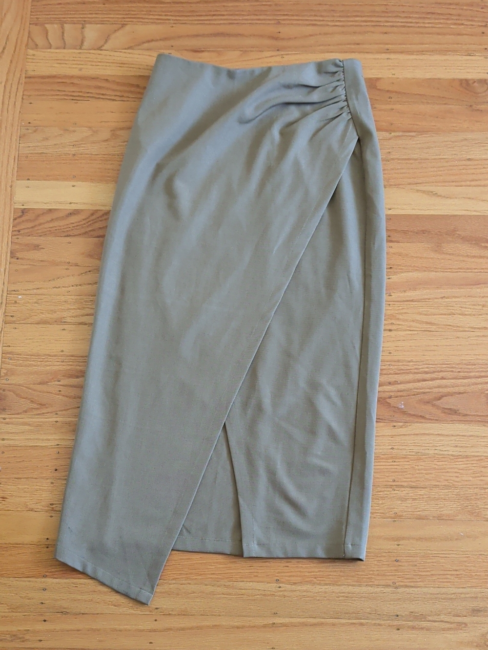 Commense Beige Wrap-Front Maxi Skirt
